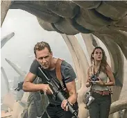  ??  ?? Tom Hiddleston and Brie Larson play second fiddle to the eponymous great ape in Kong: Skull Island.