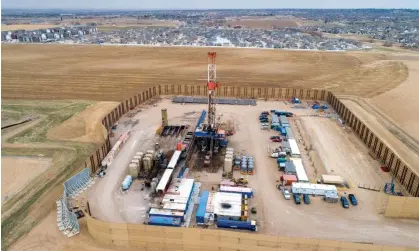  ?? ?? A multi-well oil and gas site being drilled and developed in Greeley, Colorado. Photograph: TedWood/The Guardian