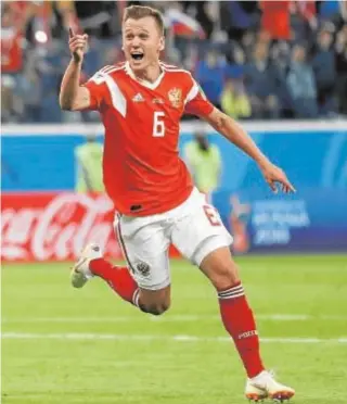  ?? EFE ?? Denis Cheryshev celebra su tercer tanto en el Mundial