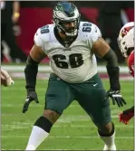  ?? JENNIFER STEWART — THE ASSOCIATED PRESS ?? Offensive tackle Jordan Mailata might be the most improved Eagle — not that there’s a lot of competitio­n.