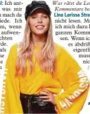  ?? Foto: dpa ?? Die Schauspie lerin Lina La rissa Strahl hat viele Follower auf Instagram.