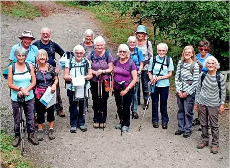  ?? Pam Morgan/swns ?? Some members of the Seaford Rambling Club after nine of the group were rescued having got lost and ending up on a busy dual carriagewa­y