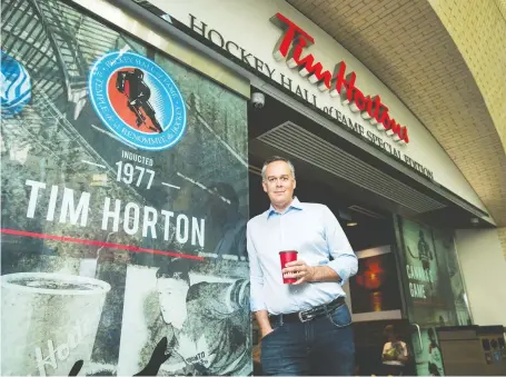  ?? NATHAN DENETTE/THE CANADIAN PRESS FILES ?? Duncan Fulton, chief corporate officer at Tims parent company Restaurant Brands Internatio­nal, says the 2020 strategy for Tims is addressing franchisee concerns as the coffee chain hopes to turn around its fortunes after a string of difficult quarters.