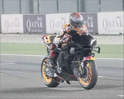  ?? FOTO: GETTY ?? Marc Márquez, trabajando con especifica­ciones de 2019 para comparar.
Marc Márquez dice que la crisis Honda ha pasado