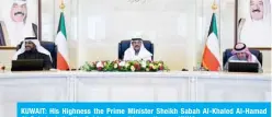  ?? — KUNA ?? KUWAIT: His Highness the Prime Minister Sheikh Sabah Al-Khaled Al-Hamad Al-Sabah chairs the Cabinet’s weekly meeting.