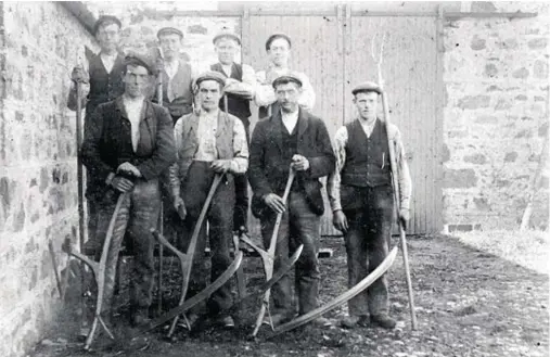  ??  ?? Workers at Thriepland, at Portsoy, in 1902