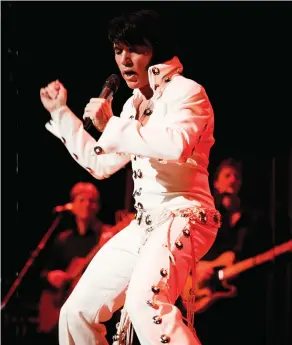  ?? (Richard Walter) ?? ‘WHEN YOU’RE a huge fan, you end up studying the source without even trying... I feel like an actor studying for a part and getting into the personalit­y of the role you’re playing,’ says Elvis tribute artist Lee Memphis King.