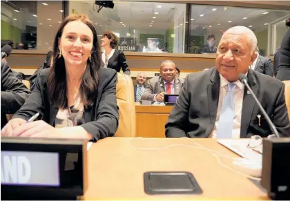  ??  ?? Jacinda Ardern has already met Frank Bainimaram­a several times since becoming Prime Minister.