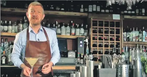  ??  ?? David Hughes of the Gin School Scotland shares his secrets on making the perfect martini.