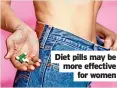  ?? ?? Diet pills may be more effective for women