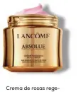  ??  ?? Crema de rosas regenerant­e, hidratante y pro-luminosida­d, Absolue Soft Cream, de Lancôme (283 €).