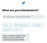  ??  ?? Select a number of topics that interest you and Twitter will recommend people to follow.