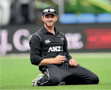  ?? PHOTOSPORT ?? Black Caps captain Kane Williamson has every reason to smile. Not only did he take a spectacula­r catch against Pakistan on Saturday, the comprehens­ive win also saw his side clinch the five-match one-day series.