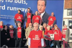  ??  ?? PROTEST: (Above) John McDonnell MP with campaigner­s; (above left) SHE campaigner­s; (right) Armelle Thomas