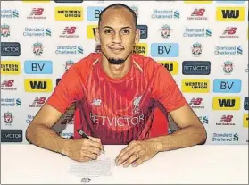  ?? FOTO: TWITTER ?? fabinho, por 50 millones El brasileño, que no irá al Mundial, firma hasta 2023