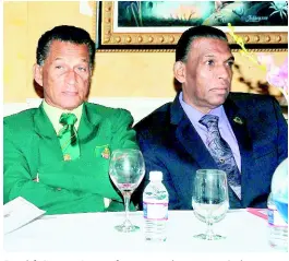  ?? PAUL CLARKE ?? From left: Donovan Bennett, first vice-president, Jamaica Cricket Associatio­n (JCA), and president Wilford ‘Billy’ Heaven.