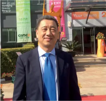  ??  ?? BOC (Z) Ltd. Managing Director Wang Qi