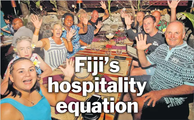  ?? Picture: JONA KONATACI/FT FILE ?? Tourists at the famous Wicked Walu Restaurant at Warwick Fiji in Sigatoka.