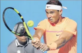  ?? AFP ?? Rafael Nadal kicked off his season with a win in Abu Dhabi on New Year’s Eve.