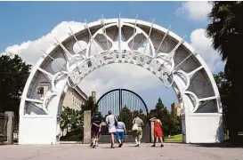  ?? Bill Haber / Associated Press ?? Armstrong Park in New Orleans pays tribute to Louis “Satchmo” Armstrong. The musician also looms large in the New Orleans Jazz National Historical Park.