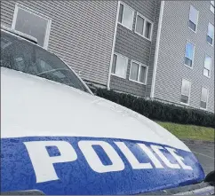  ?? JOE GIBBONS/THE TELEGRAM ?? A Royal Newfoundla­nd Constabula­ry patrol car is shown parked outside Meadlowlan­d Manor at 107 Bay Bulls Rd. in Kilbride. Police were inside securing an apartment following the suspicious death of a 45-year-old woman Wednesday night.