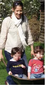  ??  ?? Tragedy...Silke, 41, with her twin boys