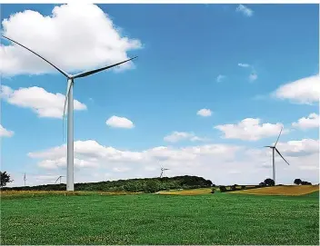  ?? FOTO: MAASS/SNE ?? In Frankreich betreibt Steag unter anderem den Windpark Woelfling-lès-Sarreguemi­nes.
