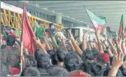  ?? HT ?? Mohun Bagan fans had turned up in thousands at the Kolkata n airport to receive the team after they won the I-league in 2015.