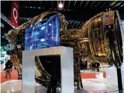  ??  ?? Rolls-Royce’s Trent 1000 on display