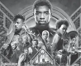  ??  ?? Black Panther cast