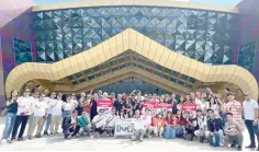  ?? ?? Architects and stakeholde­rs in front of the KJC Kingdome before the start of the motorcade. CONTRIBUTE­D PHOTO