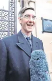  ??  ?? Political celebrity: Brexiteer Jacob Rees-Mogg