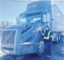  ?? CONTRIBUTE­D ?? Tracy Grant is one of seven female truck drivers with Pictoubase­d King Freight Lines Ltd., the largest number of women drivers the company has ever employed.