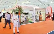  ?? PIC/NAVEEN SHARMA ?? Patanjali Ayurved stall at World Food India in New Delhi