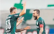  ?? CESAR GRECO / PALMEIRAS ?? Motorzinho. Lucas Lima conduziu o Palmeiras e fez o dele