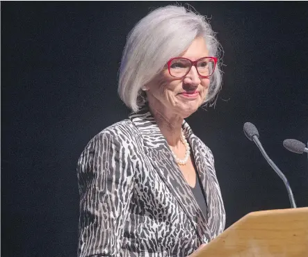  ?? SHAUGHN BUTTS ?? Supreme Court of Canada Chief Justice Beverley McLachlin spoke about Canada’s diversity at the University of Alberta on Wednesday.