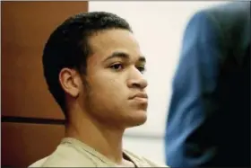  ?? SUSAN STOCKER — SOUTH FLORIDA SUN-SENTINEL VIA AP, FILE ?? In this Thursday file photo, Zachary Cruz, brother of Nikolas Cruz who’s accused of killing 17 students and staff members at the school Feb. 14, appears in court in Fort Lauderdale, Fla. Zachary Cruz has been arrested for violating the terms of his...