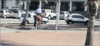  ??  ?? LEFT: Mounted patrols have been a feature of Durban’s beachfront during the Aids conference. PICTURES: DUNCAN GUY