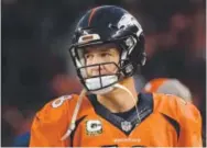  ??  ?? nov. 15:
In his most recent start, Peyton Manning completed only five passes and was intercepte­d four times by the Chiefs. AAron Ontiveroz, The Denver Post
