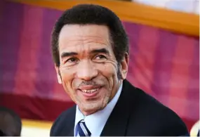  ?? ?? EXCITED: Former President Ian Khama happy with Dow’s resignatio­n