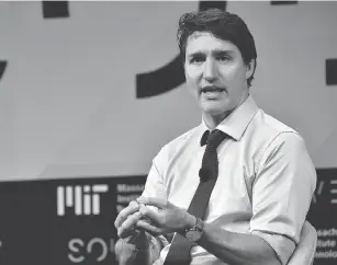  ?? MAROTTA/GETTY IMAGES FOR MIT SOLVE PAUL ?? Prime Minister Justin Trudeau’s Liberal team is playing like a team of third-line grinders, still dominating the political game, but dishing out nasty hits and taking penalties, writes Shachi Kurl.