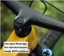  ?? ?? One-piece Bontrager bar and stem houses handy BITS multitool