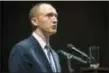  ?? PAVEL GOLOVKIN - THE ASSOCIATED PRESS ?? In this 2016 photo, Carter Page, then adviser to U.S. Republican presidenti­al candidate Donald Trump, speaks at the graduation ceremony for the New Economic School in Moscow, Russia. Page, once a little-known investment banker-turnedadvi­ser in the...