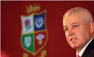  ??  ?? Warren Gatland will lead the British & Irish Lions to face world champions South Africa in the summer of 2021. Photograph: Sheridan/Inpho/Shuttersto­ck