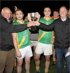 ??  ?? Joint captains Colm Whelan and Jimmy Whelan with Ibar Murphy (sponsors) and Derek Kent (Chairman).
