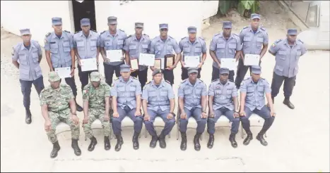  ?? ?? Some of the coast guard ranks who underwent training (GDF photo)