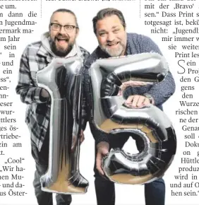  ?? GONZOMEDIA ?? Michael Hüttler mit Chefredakt­eur Daniel Gräbner (li.)