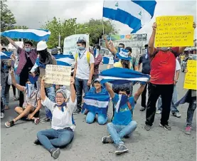  ?? AFP ?? En la calle. Las protestas en Nicaragua estallaron el 18 de abril.