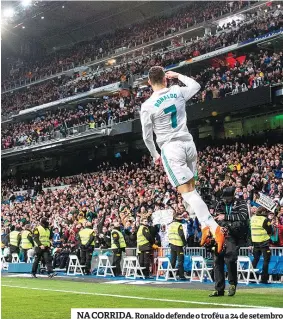  ??  ?? NA CORRIDA. Ronaldo defende o troféu a 24 de setembro