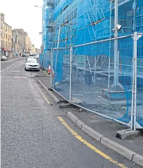  ??  ?? Close footpaths mean residents have to make a lengthy detour.